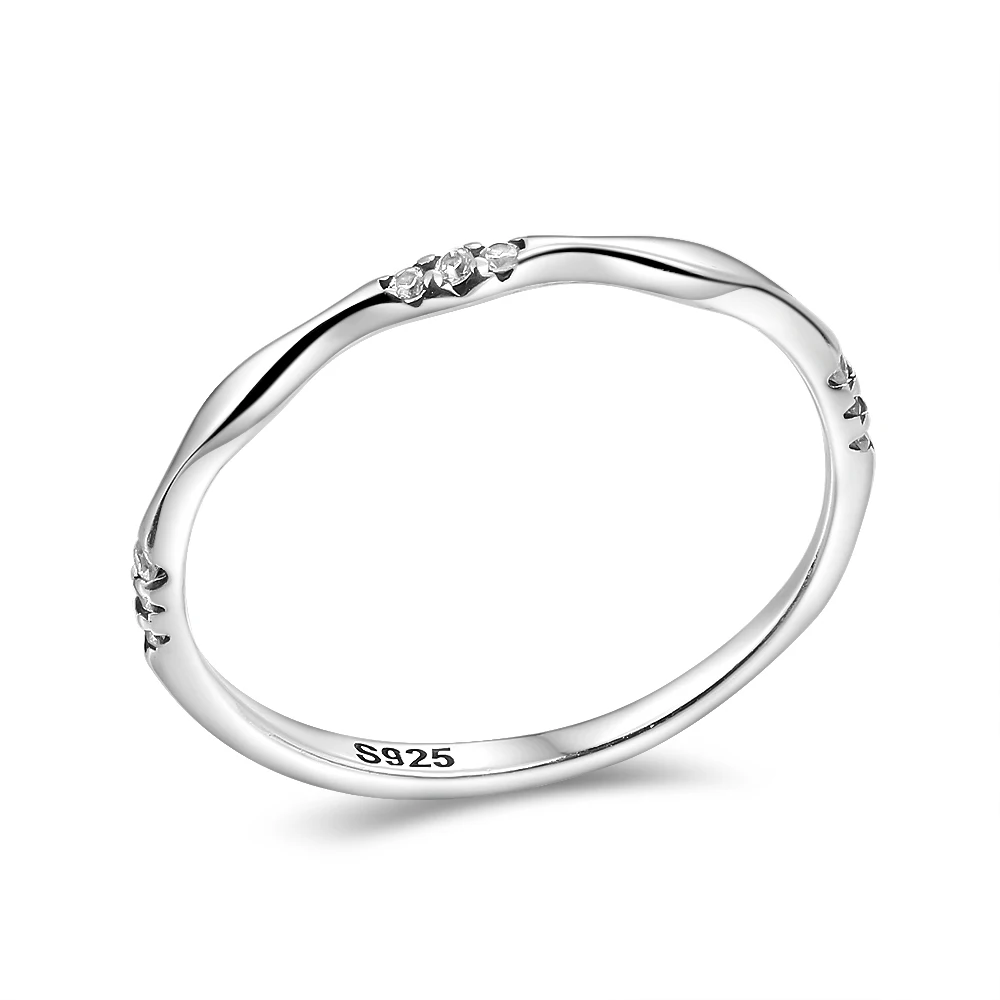 Real 925 Sterling Silver Zircon Round Geometric Ring For Women Cute Fine Jewelry Minimalist Accessories Mother's Day Gifts silver rings,silver ring