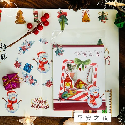 40 шт., рождественские наклейки, упаковка Kawaii, наклейки Bullet Journal, скрапбукинг, сделай сам, дневник, наклейки Sttationery, подарок для детей - Цвет: Peaceful Night