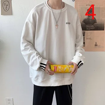 

Autumn Korean retro cartoon print long-sleeved T-shirt male loose trend bottoming shirt sweater 4427