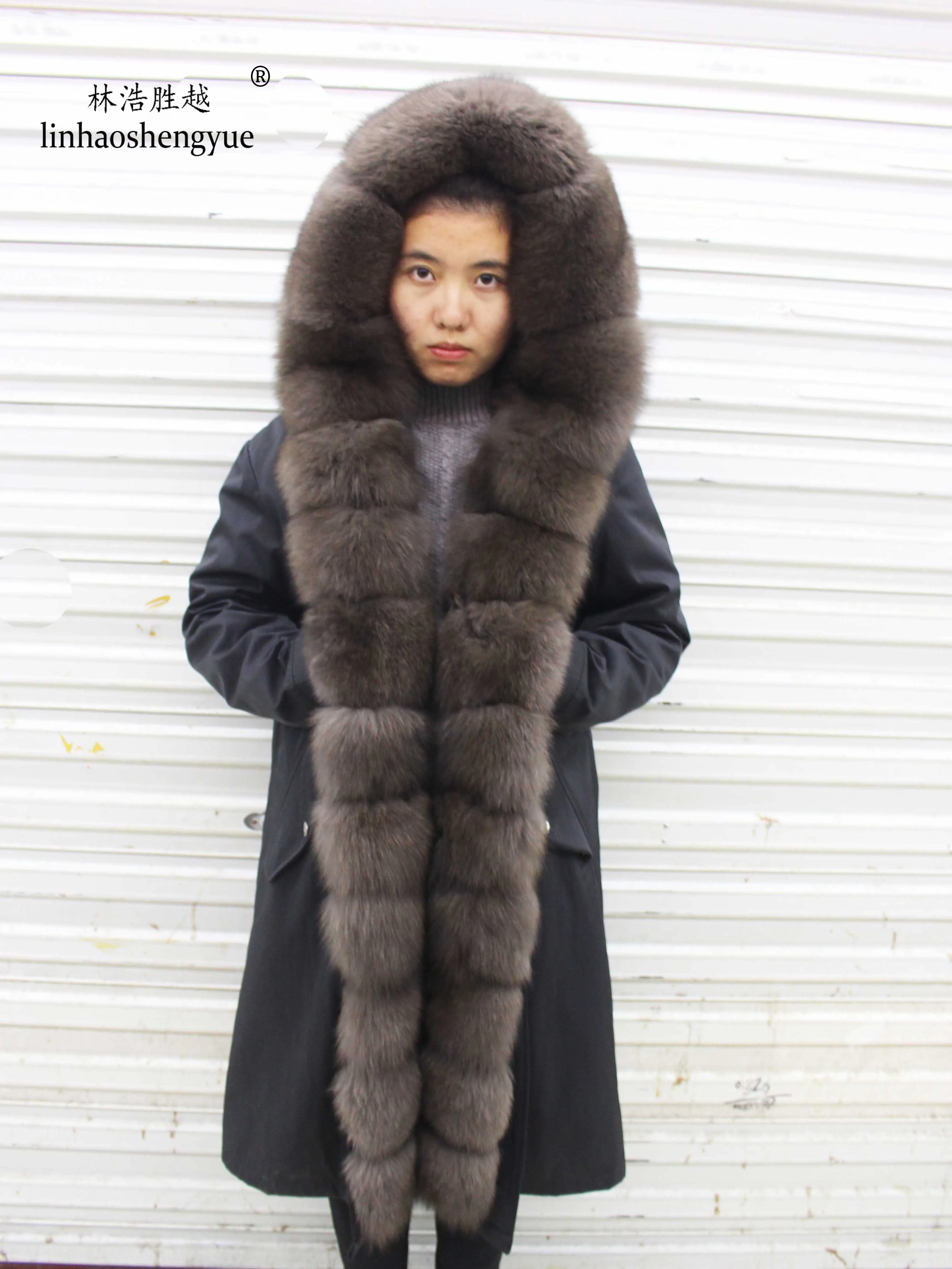 Женское длинное пальто linhaoshengyueNew зимнее с хлопковой подкладкой | Женская одежда
