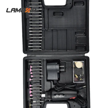 

LAMEZIA 60pcs/set 12V Mini Electric Grinding Drill Set Suitable For DIY And Manicure Processing Multifunctional Die Grinder Kit