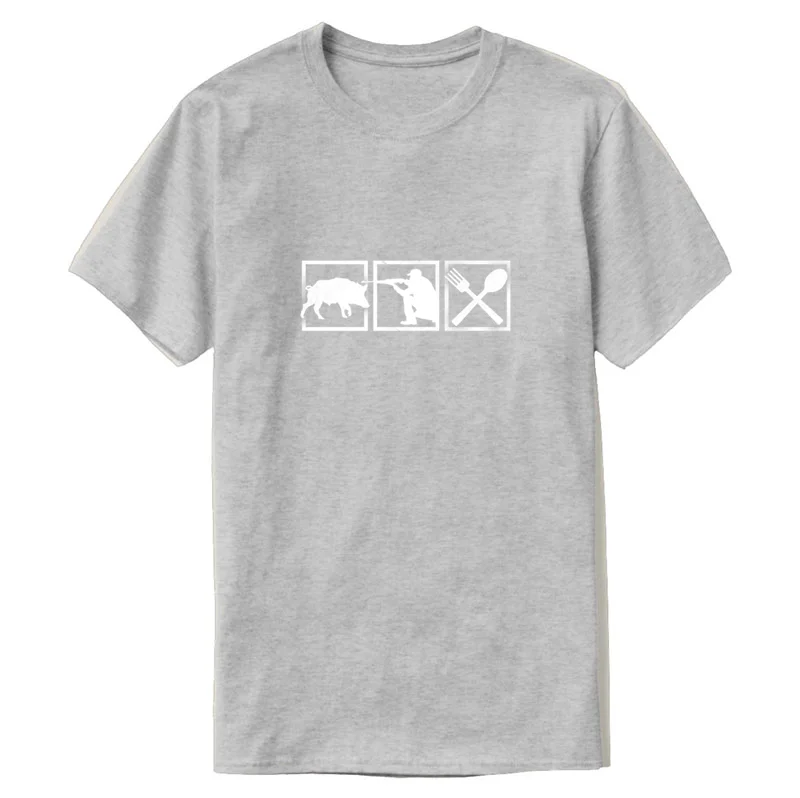 

Cotton Comical Hunter Hunting Triathlon Wild Boar T-Shirt For Men 2020 Leisure Mens T Shirt Slogan Graphic Hip Hop