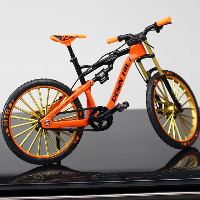 New mini 1:10 Alloy Model Bicycle Diecast Metal Finger Mountain bike Racing Simulation Adult Collection Gifts Toys for children 6