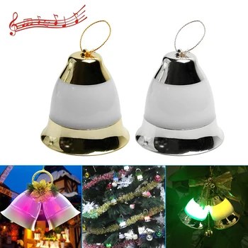 

New Christmas Lights Christmas Decor Battery Operated Indoor Outdoor Sound-control Bell Light XD88