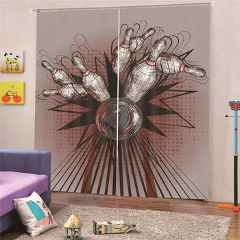 

Bowling Physical Curtains Fabric Solid Jacquard for Living Room Tulle On The Window Flat Kitchen Bedroom in 100% Polyester