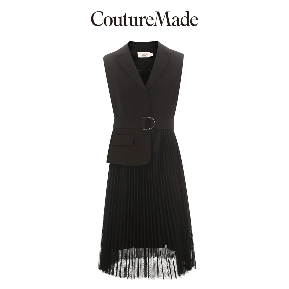Платье без рукавов с плиссированным воротником Vero Moda CoutureMade Gauzy | 31937A510|Платья|