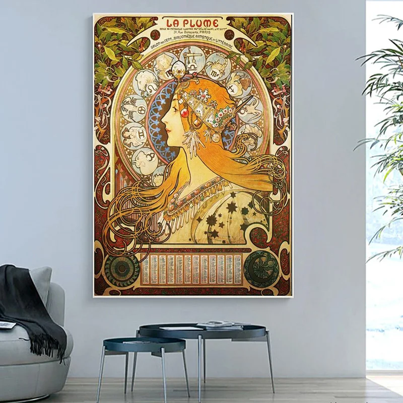 Alphonse Mucha известная иллюстрация Художественная печать на холсте плакаты и принты классическое искусство Nouveau