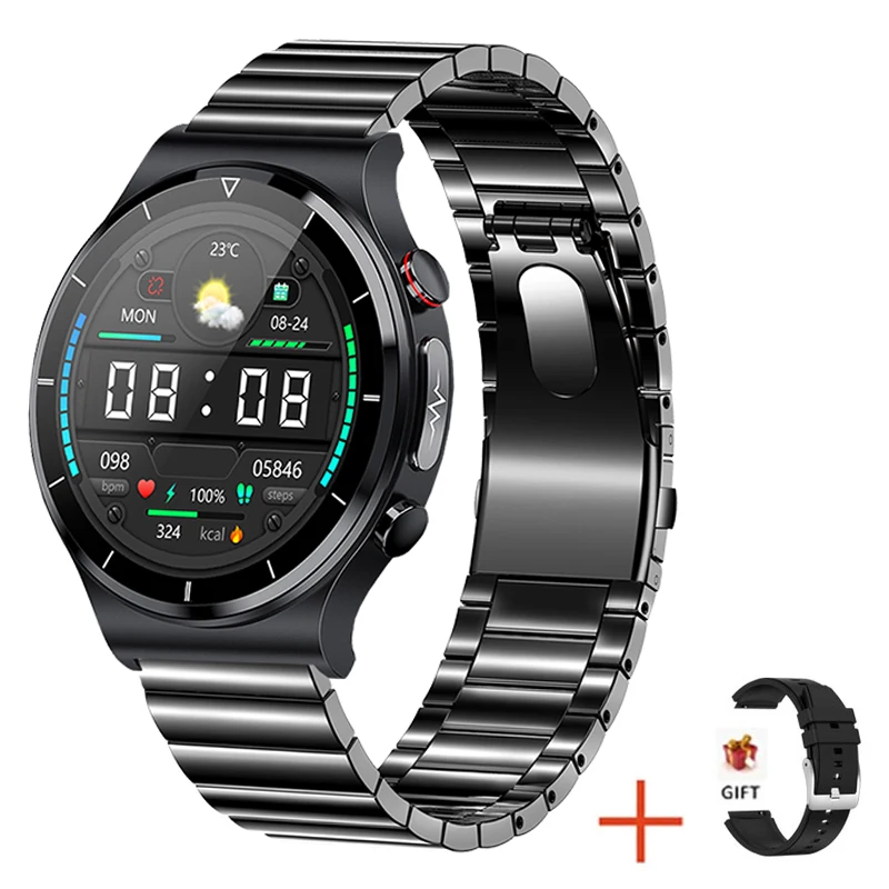 2022 Thermometer Smart Watch 360*360 HD Full Touch Screen ECG Heart Rate Monitor Blood Oxygen Sports Smartwatch Weather Forecast 