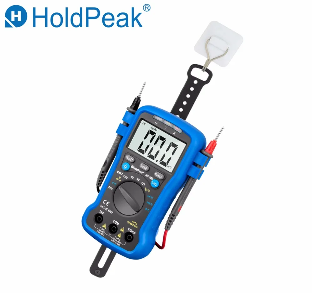 Цифровой мультиметр HoldPeak HP 39B ручной амперметр постоянного и переменного тока