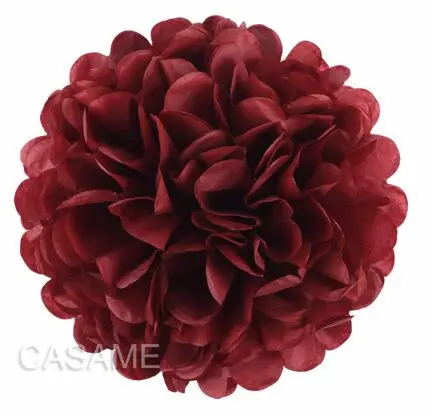 wine red Высота каблука 10 см, каблук 15 см, 20 см, 25 см, свадебных платьев, декоративных изделий и Бумага помпонами Pom Poms 4 6 8 10 дюймов шары вечерние дома декоративная ткань украшения ко дню рождения - Цвет: wine red