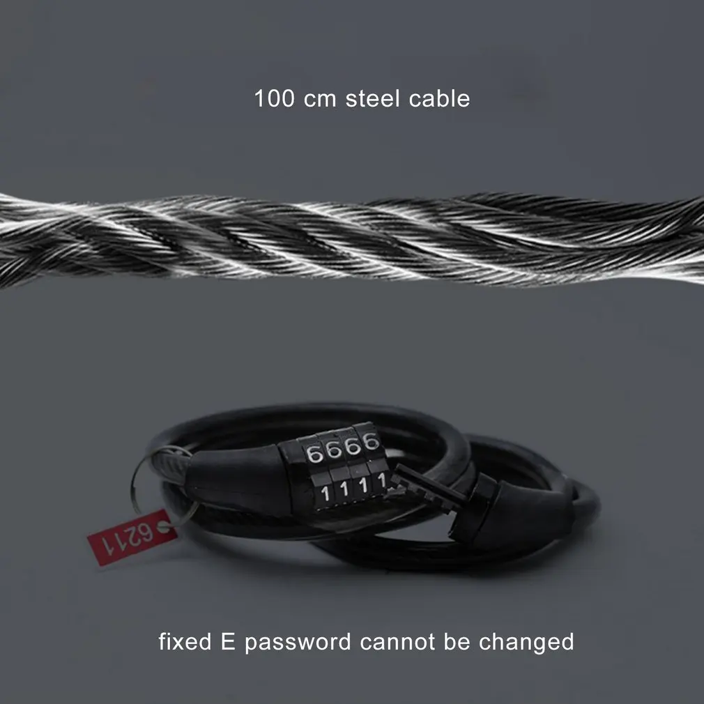 Universal Anti-Theft Bicycle Bike Lock Stainless Steel Cable Coil For Castle Motorcycle Cycle MTB Bike Security Lock