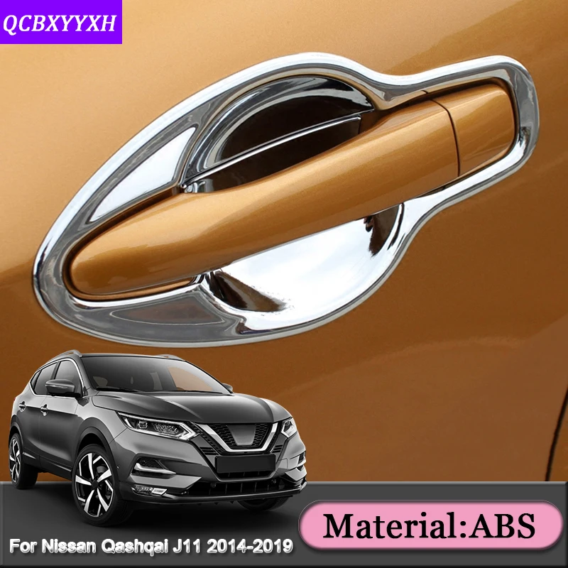 Для Nissan Qashqai J11- Rogue Sport- ABS Автомобильная внутренняя дверная чаша наклейки блестки крышка рамка Автомобильные аксессуары