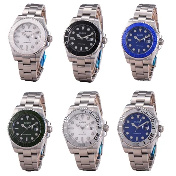 

BLIGER 40MM Mens Simple multiple dial bezel Automatic mechanical Watch Sapphire waterproof Luminous man watches часы мужские
