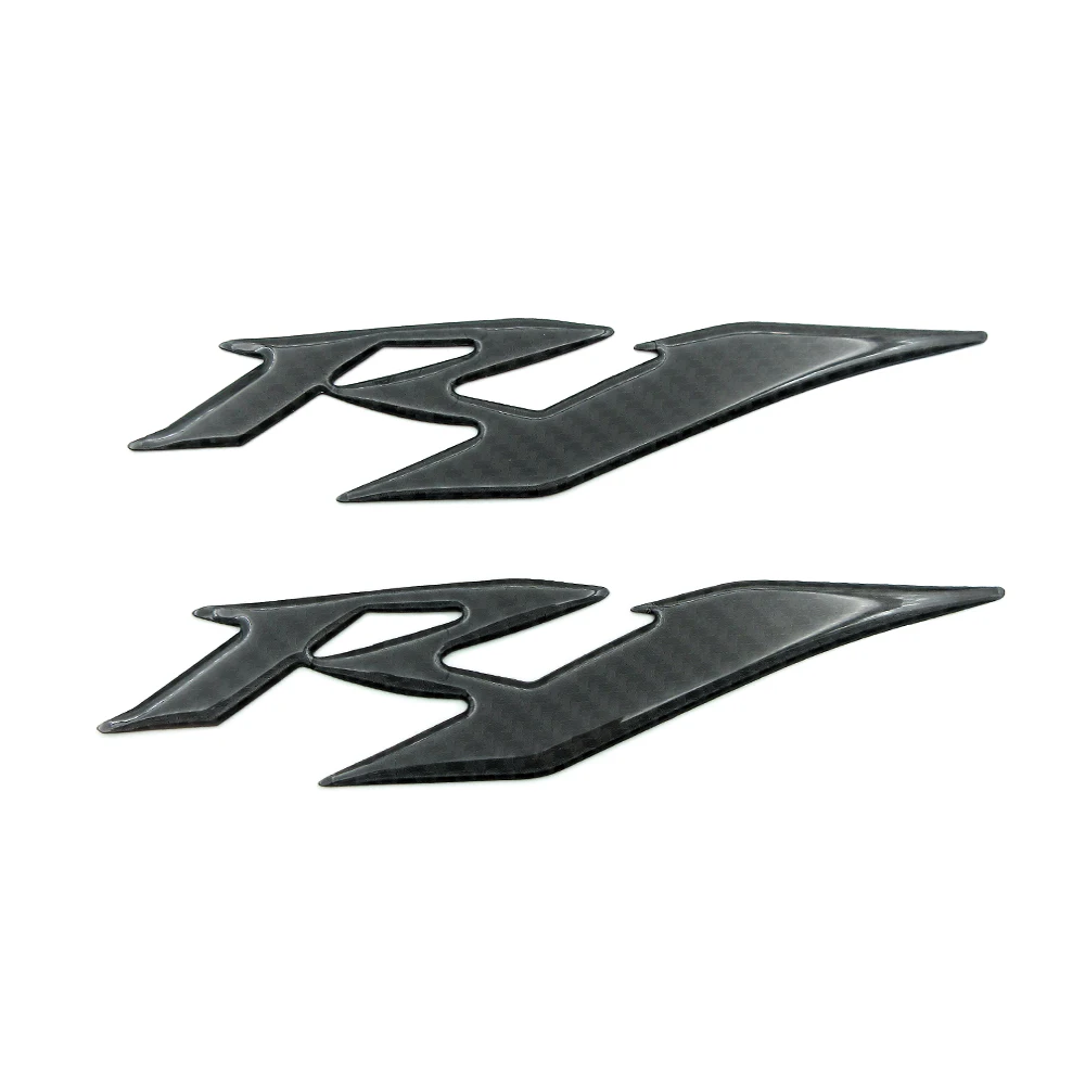 

Motorcycle Carbon Fiber Logo Side Fuel Oil Tank Cover Protector Emblem 3D Decal Badge Sticker For Yamaha R1 YZF-R1 YZFR1 YZF1000