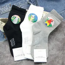 Новые модные художественные ретро милые винтажные носки с птицами Meias, женские носки с забавными рисунками Харадзюку, горячая распродажа