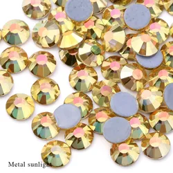Multi - Color Crystal AB Hot Fix Rhinestones for Nail Art and Fabric Garments (Metal Sunlight)