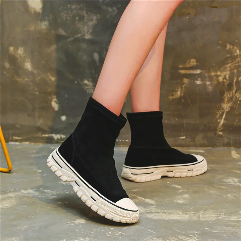 Классические женские черные вулканизированные кроссовки на молнии; дышащие носки; кроссовки; zapatos mujer; повседневная обувь