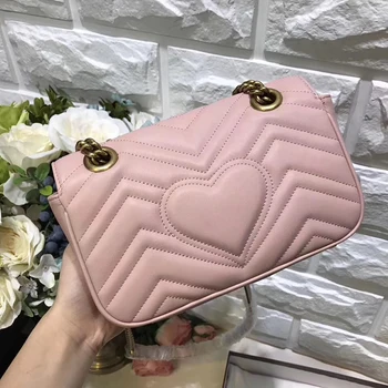 

Luxury Brand Handbags Cow Leather Bags For Women 2020 Designer Top Quality Real Leather Shoulder Bag Classic Black Marmont Bags