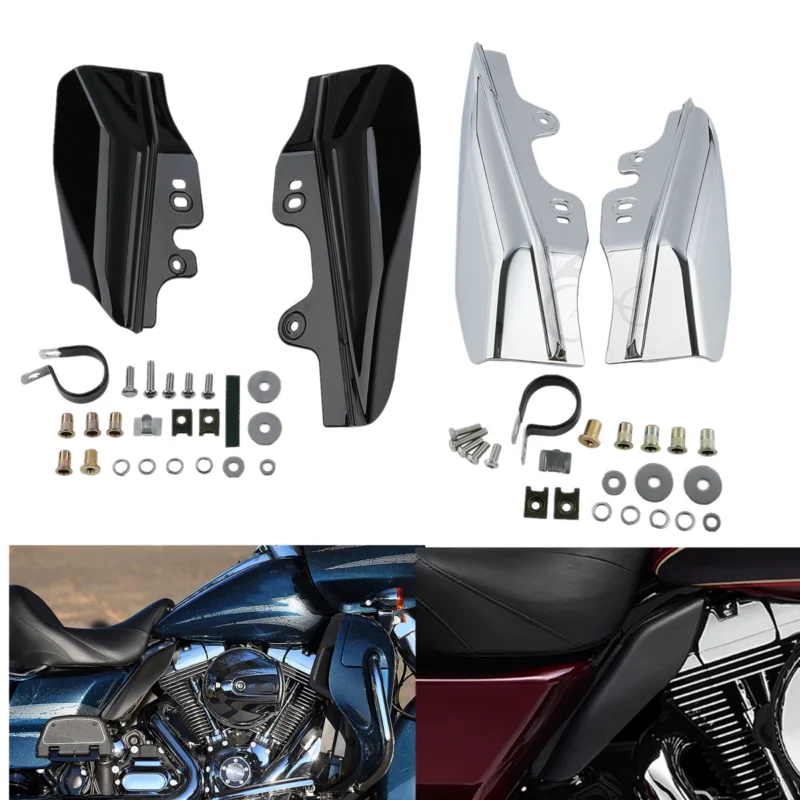 Mid-Frame Air Deflector W// Trims Fit For Harley Touring Road Street Glide 09-16