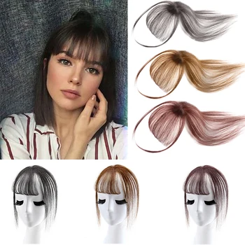 

XUANGUANG Handmade weaving Invisible Seamless 3D Air Bands with Two Long Side for Women Black Brown Neat Bangs