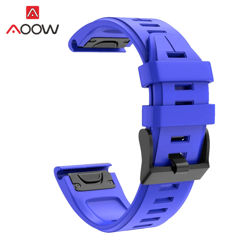 Royal blue 22 мм 26 мм 20 мм силиконовый ремешок для наручных часов Garmin fenix6 6S 5X 6X 5S x5plus 3 3HR forerunner935 945 подход S60 Браслет fitbit заряд - Цвет ремешка: Royal blue