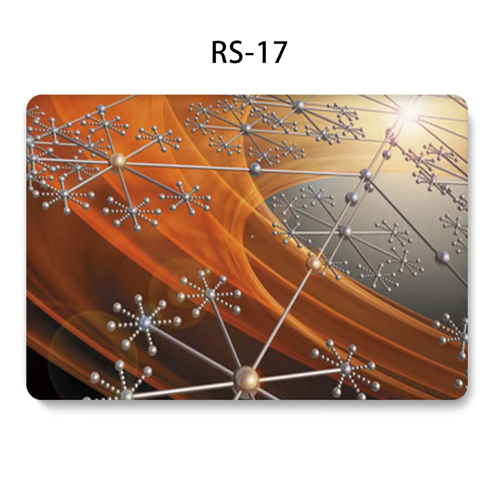Чехол для ноутбука MacBook Touch ID Air 13 A1932 Air Pro retina 11 12 13 15 дюймов Сенсорная панель Pro 13 A2159 чехол+ крышка клавиатуры - Цвет: 17