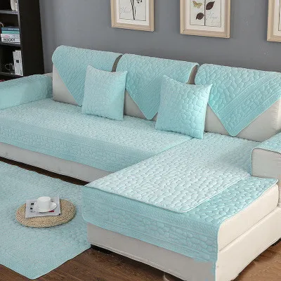 Новое утолщенное плюшевое тканевое покрывало для дивана противоскользящие Чехлы для дивана диванное полотенце для гостиной декоративные подушки - Цвет: D