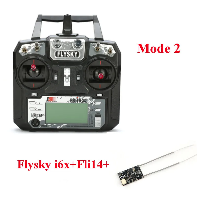 Mode 2 Fli14 Plus FLYSKY FS-i6X i6X 10CH 2,4 ГГц AFHDS 2A передатчика радиоуправляемой модели к компьютеру с X6B iA6B A8S приемник для RC Qaud небольшой гоночны - Цвет: Mode 2 Fli14 Plus