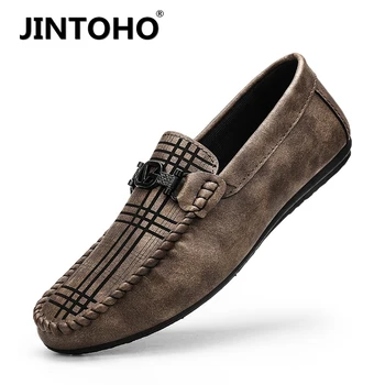 

JINTOHO Leather men's casual shoes men's casual shoes flat shoes breathable non-slip sports shoes