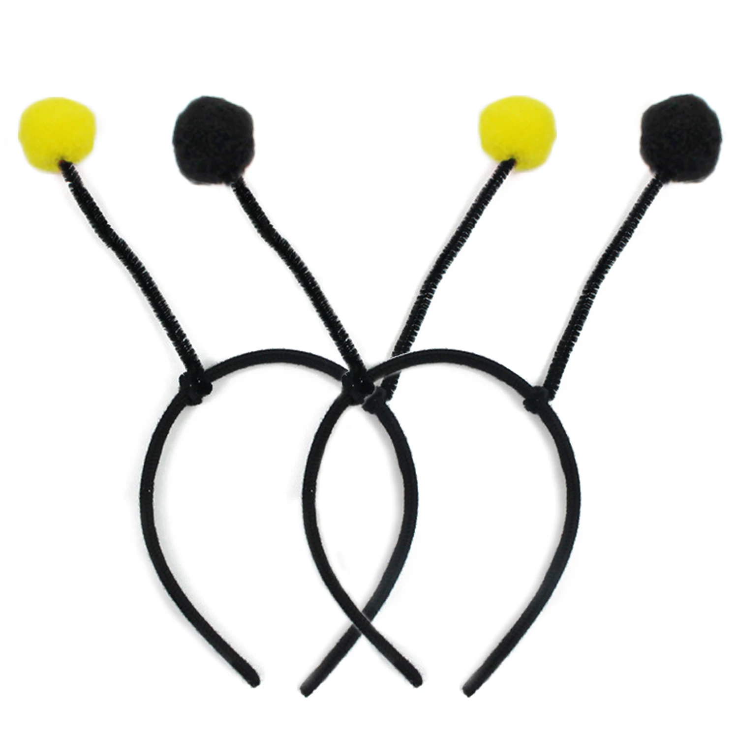 Bee-Yellow and Black Besegad милый Шмель муравей головная повязка помпон насекомое головной убор обруч для волос Косплей на Хэллоуин, Рождество вечерние игрушки - Цвет: Bee-Yellow and Black