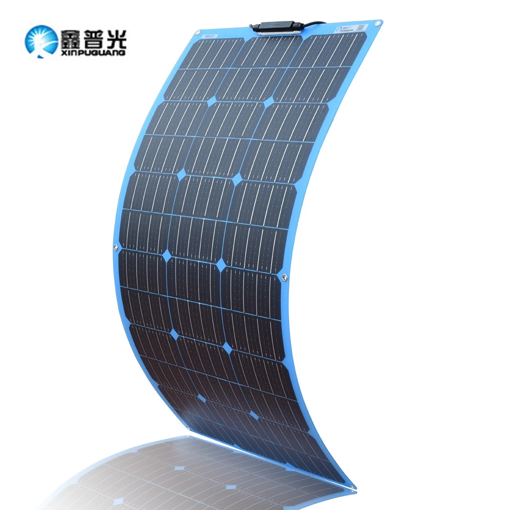 

Xinpuguang 100W 200W solar panel Monocrystalline Solar Cell Flexible for Car/Yacht 12V 24 Volt 100Watt Solar Battery solar kits