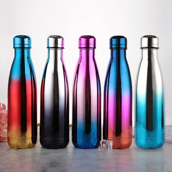 

Gradient Color Water Beer Hot Cold Thermos Insulated Vacuum Flask Stainless Steel Water Bottle For Sport Drinking Bottle