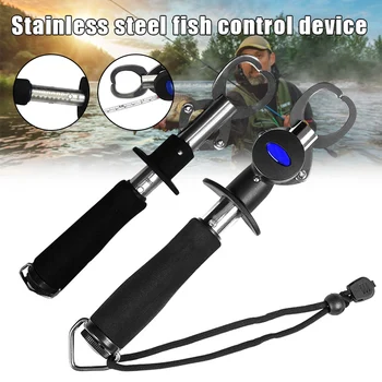 

Hot Selling Stainless Steel Fish Lip Gripper Grabber Grip Tool Stainless Steel Fish Holder with Non Slip Handle