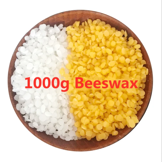 Pure Natural Beeswax Wax Candles Making Supplies 100% No Added Soy Wax Lipstick DIY Material yellow and white beeswax 1