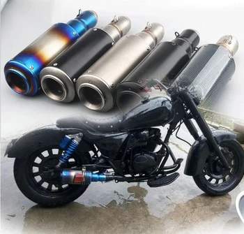 

51MM Motorcycle modified exhaust pipe for Z800 little ninja 250 CB400 CBR500 Z750 gun barrel Scorpio half blue