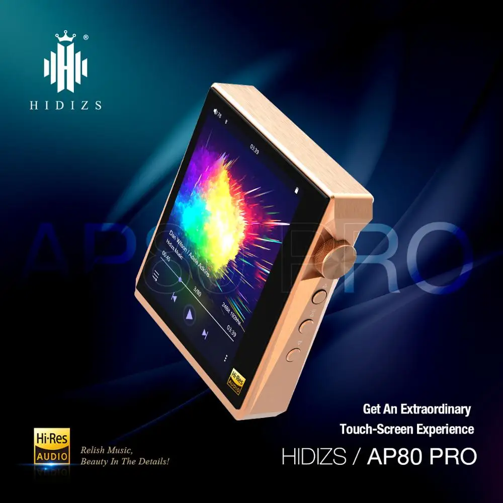 Hi Fi плеер Hidizs AP80PRO музыкальный MP3 с поддержкой Bluetooth сенсорным экраном портативный