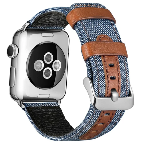 Ткань и кожаный ремешок для apple watch band 40 мм 44 мм, 38 мм, 42 мм, iwatch, версия apple watch 5/4/3/2/1 браслет wristbelt аксессуары - Цвет ремешка: 2