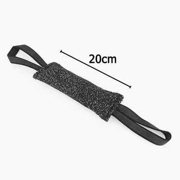

Black Dog Training Bite Tug Pillow Sleeve with 2 Rope Handles for Training Malinois German Shepherd Rottweiler Toy Pet Chewing