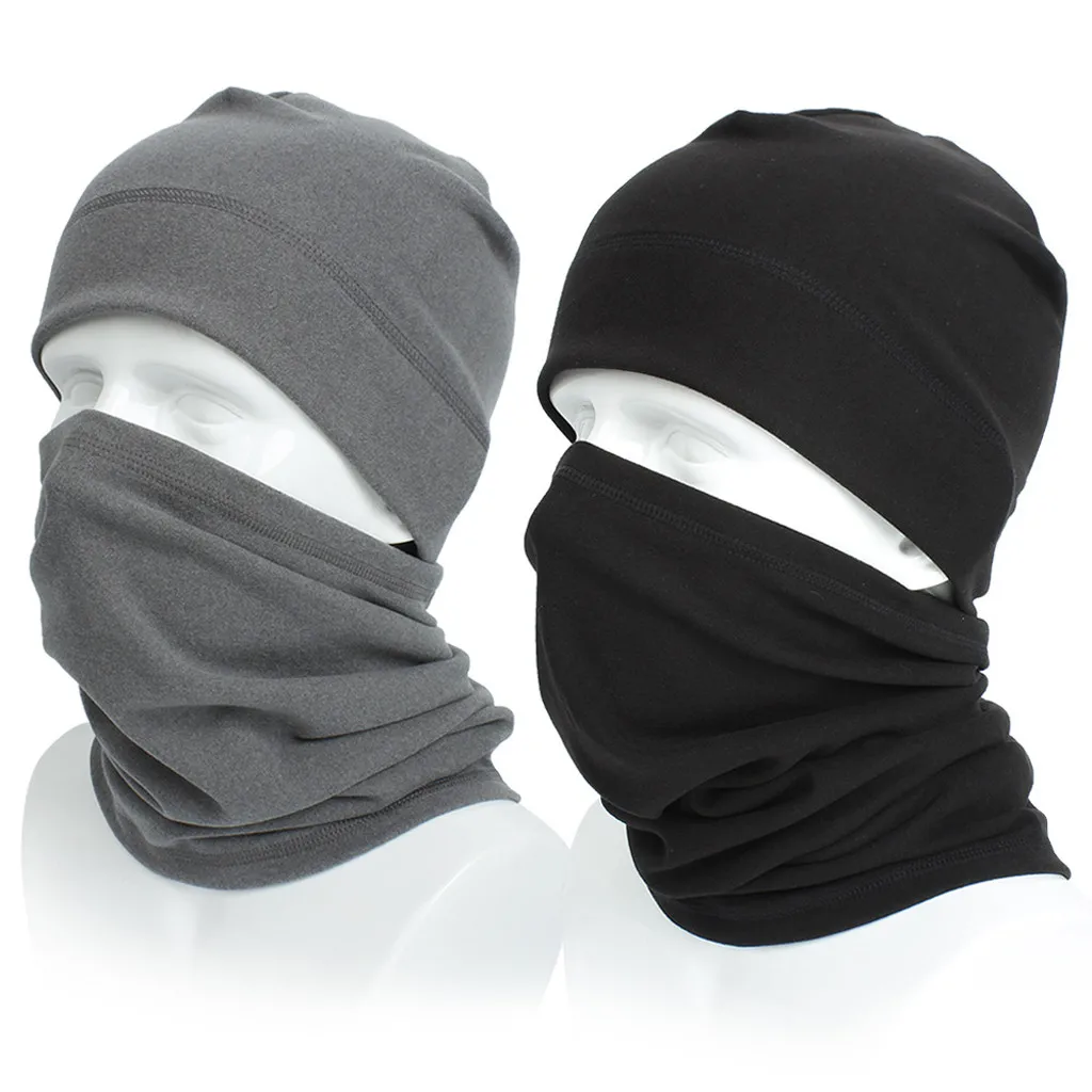 

Unisex Washable and Reusable Mouth Face Warm Windproof Face Product Mask+Hat warm hat scarf Two-piece winter Knit Hat Wool Cap