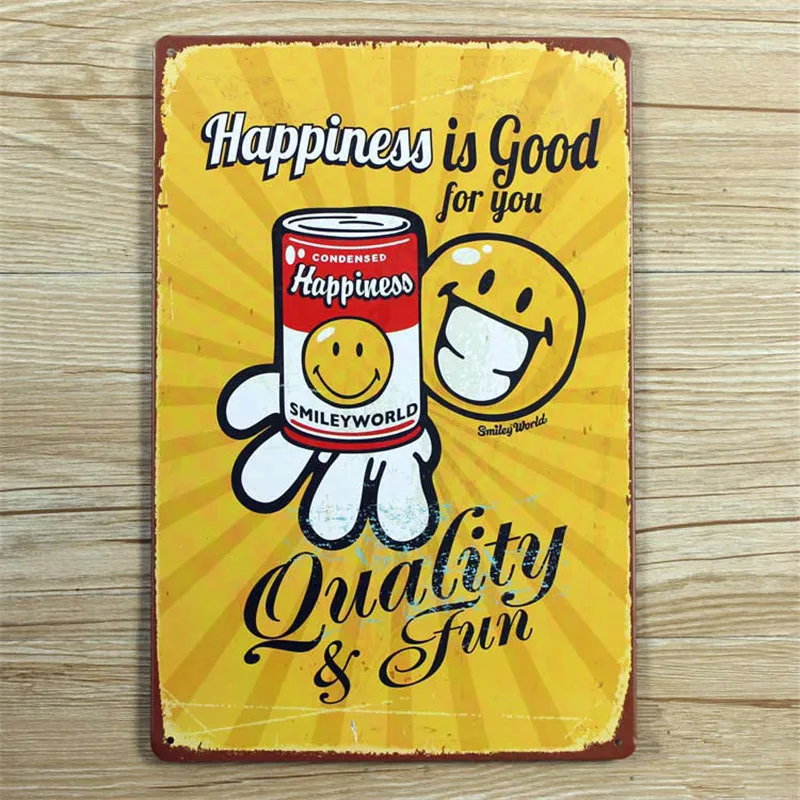 High-quality-happiness-is-good-for-you-cartoon-metal-tin-painting-Gift-Retro-Poster-Vintage-for