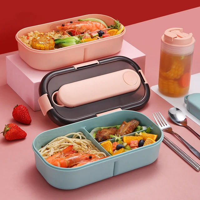 MAGAZINE Microwaveable plastic lunch box Bento box Japanese style student  adult office lunch box 