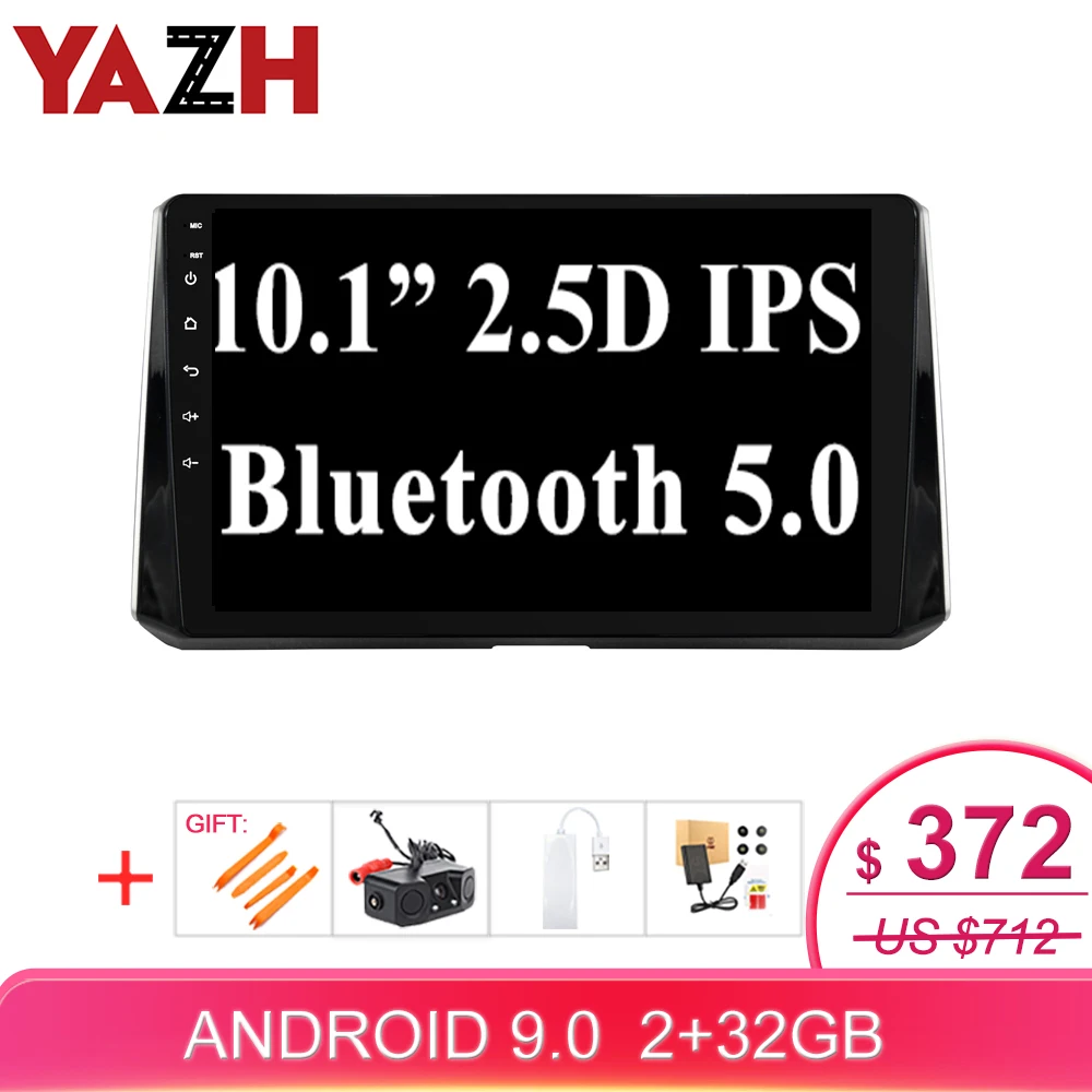 Автомобильный радиоплеер YAZH Android 9 0 2.5D экран для TOYOTA Auris 2018 Corolla 2019 с 10 1 дюймовым IPS