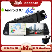 Автомобильный видеорегистратор A980, 4G, Android 8,1, ADAS, 10 дюймов, СТРИМ, медиа, видеорегистратор, автомобильная камера, видеорегистратор, gps навигация, 1080 P, wifi