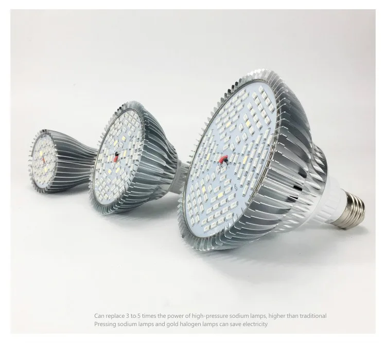 Полный спектр Светодиодная лампа для выращивания растений 30W50W80W теплица посадки в помещении Дополнительная лампа Par38 лампа для растений