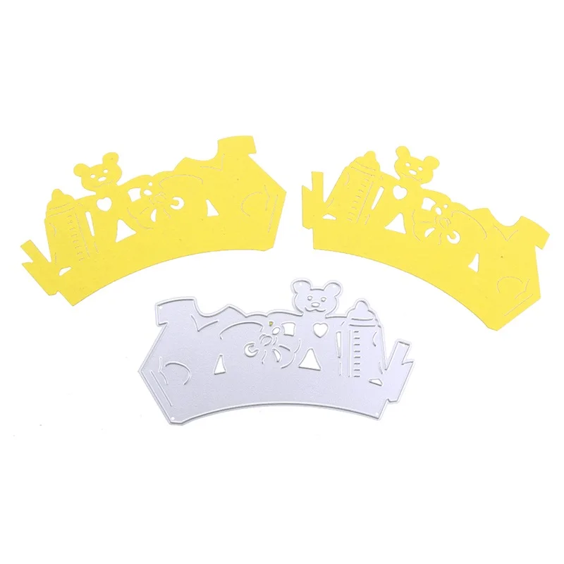 

Metal Cutting Dies Mixed Shape Hug Heart Bear Nursing Bottle Clothes DIY Scrapbooking Craft Album Paper Cards Decoration Making
