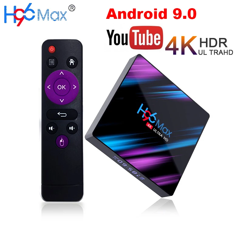 Smart TV Box Android 9.0 Voice Control H96 Max RK3318 Quad Core 64bit 4G 32G 64G 2.4G/5.8G Wifi BT 4.0 Media player 4K Google |