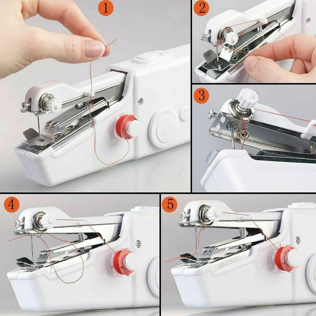 Home Travel Mini Portable Hand Held Single Stitch Fabric Sewing Machine Cordless Hand Held Sewing Machine