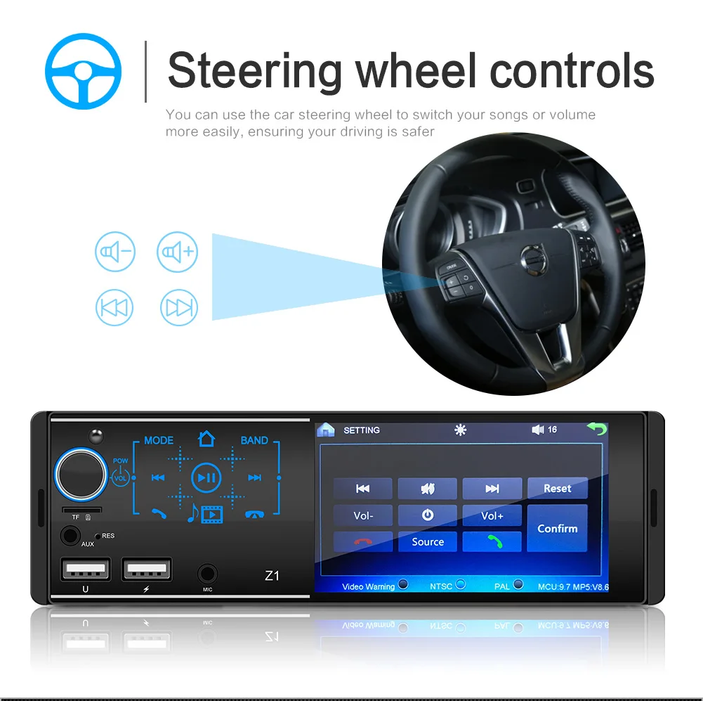 Автомагнитола 1DIN 4 &quotсенсорный экран FM/AM/USB/MP5 Bluetooth аудио плеер радиостанция с