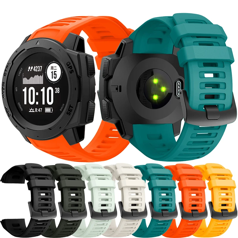 Ремешок спортивный из мягкого силикона сменный Браслет для Garmin Instinct