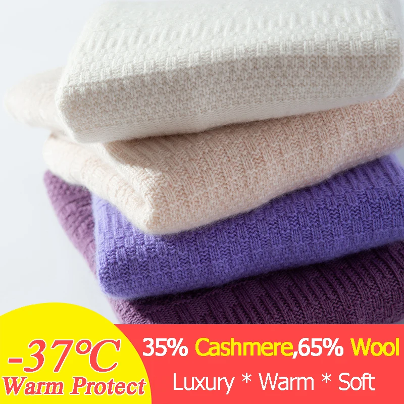 

Cashmere Wool Knitted Fuzzy Sweater Women Angora Fluffy Pullover Winter Mock Neck Turtleneck Knitwear Winter Clothes For Women